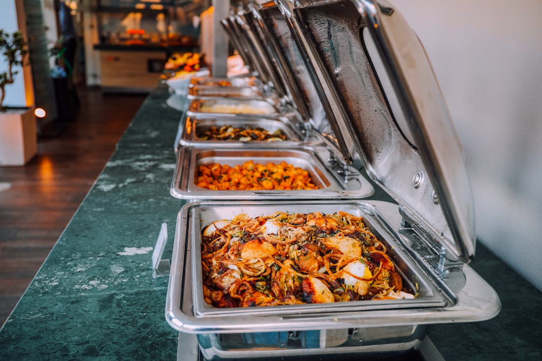 A hotel breakfast service